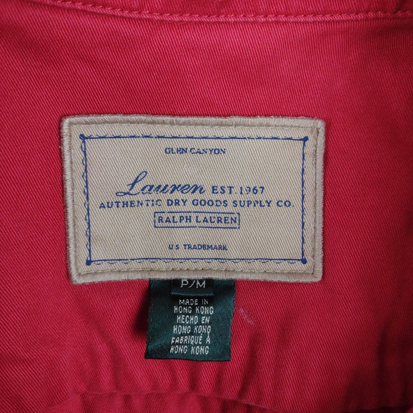 Vtg L RALPH LAUREN Glen Canyon Women's PM Full Zip Red Denim Jean Jacket Y2K 90s - Picture 5 of 6